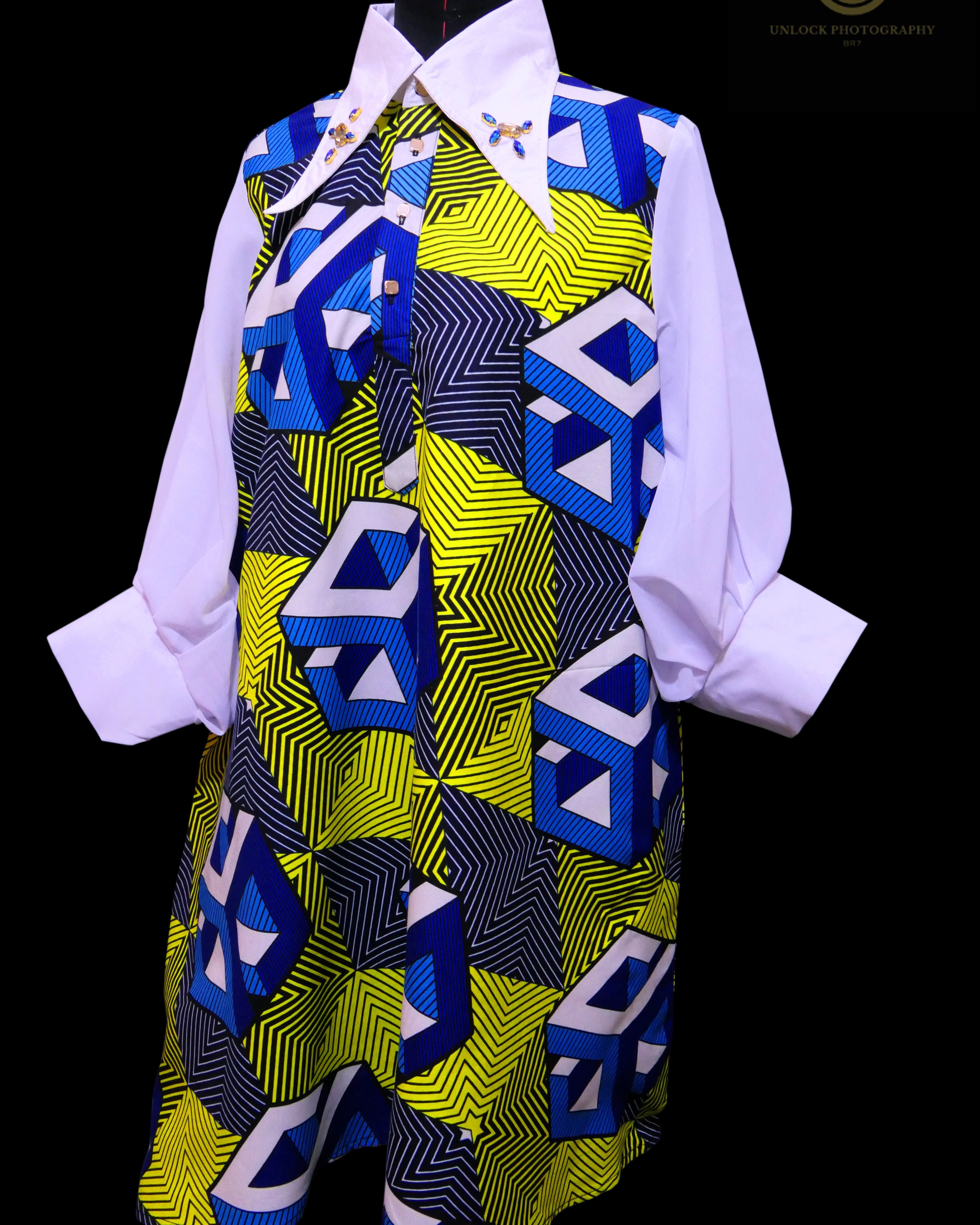 African Print-Kemi Shirt dress