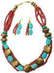 Tribal Jewelry- Turquoise & Glass Resin set