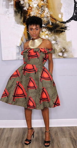 African Print - Ashabi Short Dress