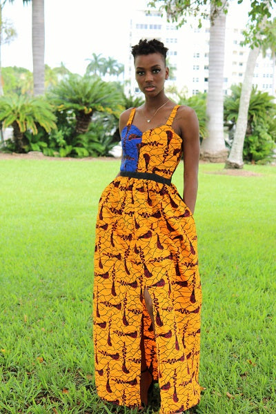 African Print Maxi dress - Rola